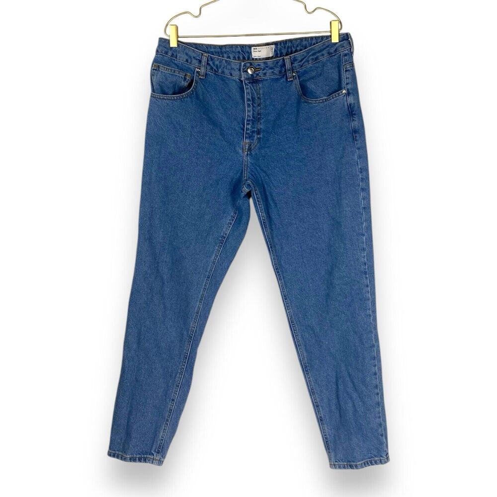 ASOS Design Classic Rigid Jeans Mid Wash Blue Slim Fit Tapered Mens 38x34 594